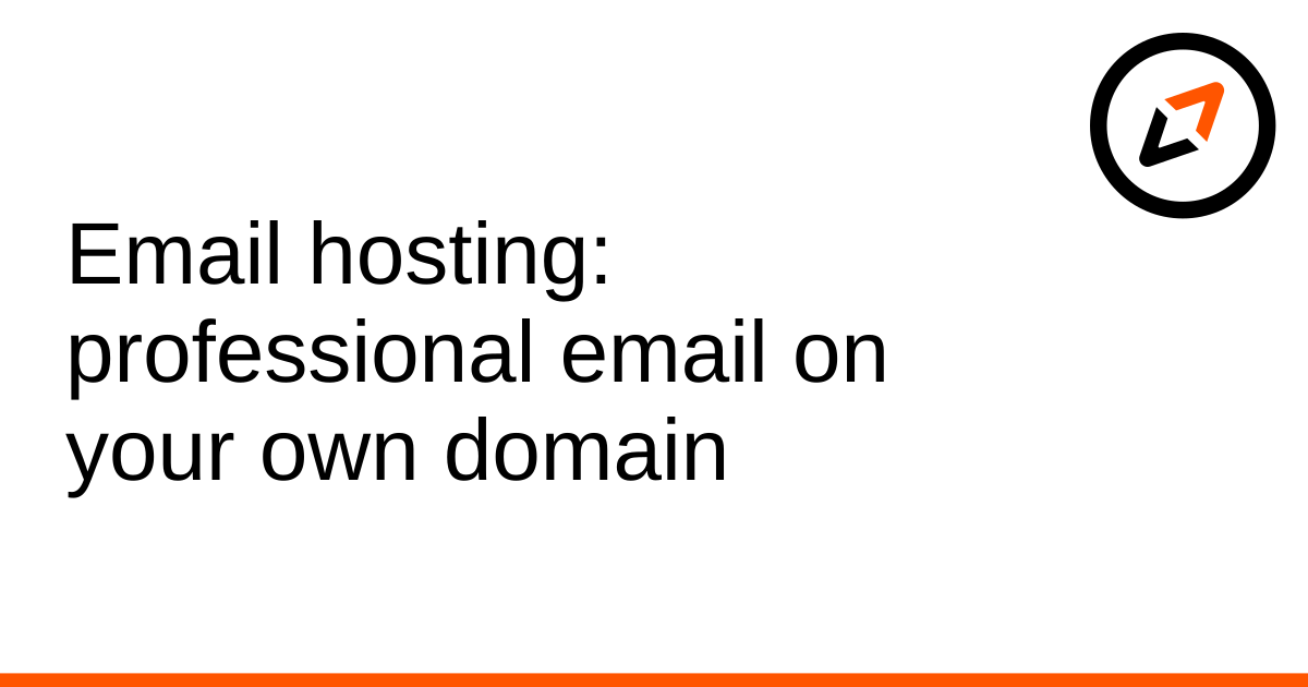 Email hosting: professional email on your own domain | Jorijn Schrijvershof